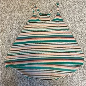 Racer back colorful striped top